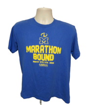 2008 University of Michigan Marathon Bound Adult Medium Blue TShirt - $19.80