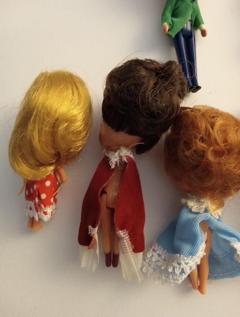 Image 4 of The Littles Vintage  1980 Doll Lot Pretend Play Dolls Jointed Toy Dollhouse Play