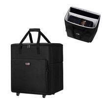 Desktop Pc Computer Travel Storage Carrying Case Bag With Wheels For Computer Ma - £109.05 GBP