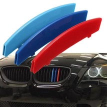 3pcs Car 3D M Styling Front Grille Trim Strip Cover  Bumper Stripes Cover Sticke - £61.03 GBP