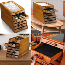 LUXURY Wood Knife Display Case Vintage Style Showcase Cabinet Wrist Watc... - €128,88 EUR