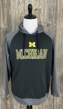 Pro Edge University Of Michigan Hoodie Sweatshirt Men&#39;s Large Grey Polyester - £14.03 GBP