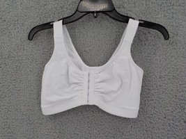 QT INTIMATES TSHIRT BRA SZ 32 WHITE FRONT CLOSE WIREFREE COMFORT WIDE ST... - $9.99