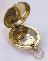 Maritime Brass Compass Nautical Push Button Pocket compass Best Gift Item - £8.71 GBP