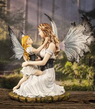 Motherhood Motherly Love And Affection Fairy Mother Embracing Daughter Figurine - £87.92 GBP