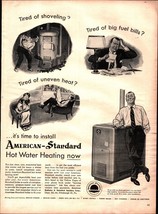 1954 American-Standard Ad   Hot Water Heating Now nostalgic b5 - $21.21