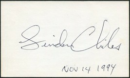 Linden Chiles Signed 3X5 Index Card Tv Actor Twilight Zone Barnaby Jones The Fbi - £17.69 GBP