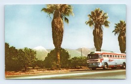 Continental Trailways Bus Passing Mount Baldy California UNP Chrome Postcard M16 - $4.90