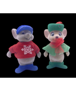 Disney The Rescuers Christmas Ornaments Flocked Set Lot Bernard &amp; Bianca... - £26.09 GBP