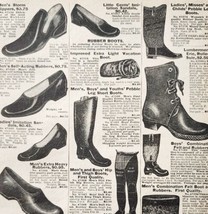 1900 Mens Boots &amp; Slippers Advertisement Victorian Sears Roebuck 5.25 x 7&quot; - $19.99