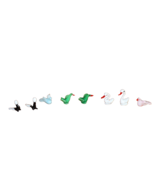 Lot of 8 Vintage Micro Miniature Art Glass Swan Duck Pidgeon Dove Bird S... - $392.12 MXN