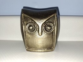 HD Designs Aluminum Owl Gold Bronze Home Decor Paperweight Modern Art - £9.41 GBP