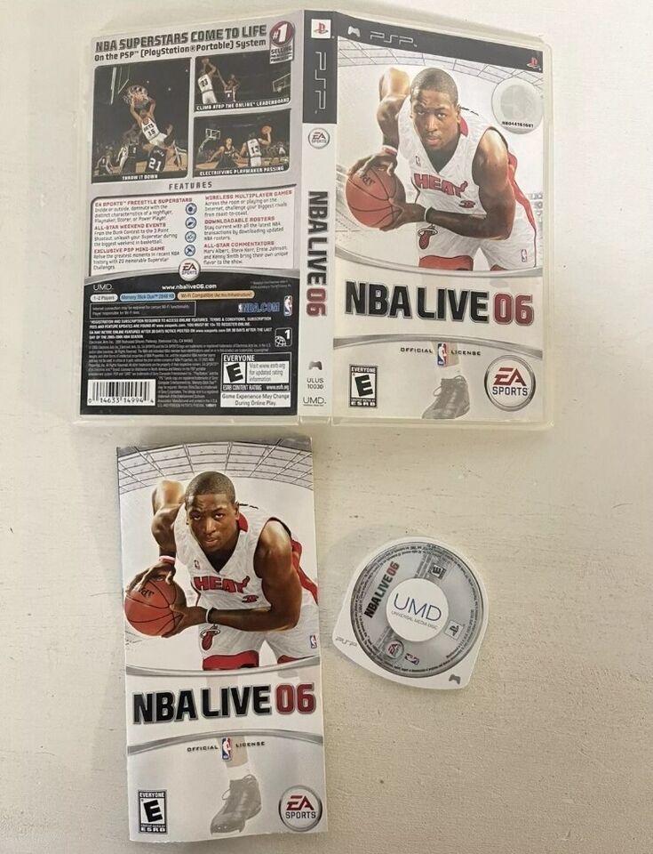 Primary image for NBA Live 06 Sony PSP Game Complete With Manual Complete Clean Dwayne Wade Tested