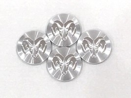 4 pcs, Wheel Center HubCap 63MM / 2.48&quot; Dodge Ram Head Machined Silver #... - $19.46