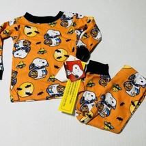Infant 12 Months Snoopy Halloween Pajamas Woodstock Peanuts Toddler Set - $15.83