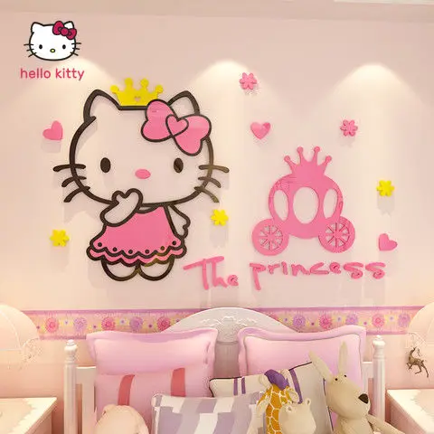 Play Hello Kitty cute decorative Play&#39;s room girl bedroom dormitory bedside back - £26.03 GBP