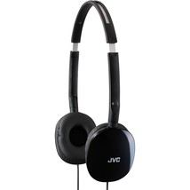 JVC Black Flat and Foldable Colorful Flats On Ear Headphone with 3.94 fo... - $25.99