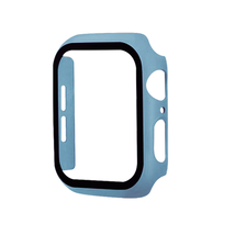 For Apple Watch 38mm Hard PC Bumper Case with Tempered Glass LIGHT BLUE - £4.60 GBP
