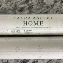 Vtg 2 Rolls Laura Ashley Home Lavender Stamped Oblong Dots Flower Pip De... - $72.75