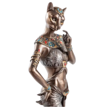 Bast Goddess of Love Beauty Statue Figure Polystone Bronze Home Decor Gift Italy - £241.54 GBP