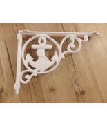 CAST IRON BOAT ANCHOR BRACKET CORBEL WALL SHELF BRACKET NAUTICAL CREAM W... - $257.04 MXN