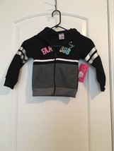Real Love Girls Athletic Full Zip Hoodie Sweatshirt Jacket Pockets Size 4 - $34.75