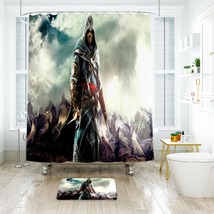 Assassin’s Creed 10 Shower Curtain Bath Mat Bathroom Waterproof Decorative - £18.08 GBP+