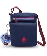 Kipling Eldorado Minibag Crossbody Navy Nylon Maroon Strap Pink+Blue Zip... - $54.80 CAD