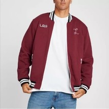 LRG Maroon Varsity Jacket with White - $2,397.51 MXN+