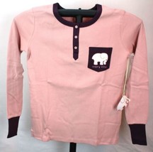 Ivory Ella Women&#39;s Long Sleeve Thermal Henley Top Shirt Waffle Pink/Burg... - £14.34 GBP