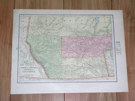 1901 Antique Map Of Alberta Saskatchewan Assiniboia Athabasca Canada - £22.65 GBP