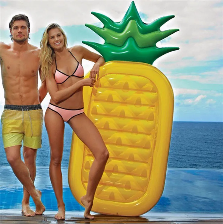 Pineapple Swimming Pool Floats Air Mattress Inflatable PineKids Beach Bed Buoy - £95.69 GBP