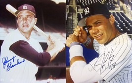 Johnny Blanchard &amp; Jim Leyritz Autographed N.Y. Yankees 8x10 Photos w/COA&#39;S - £11.87 GBP