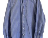 Canali 1934 Italy Dress Shirt Men 16/ 41 Blue Cotton Button Up  Long Sleeve - $32.71