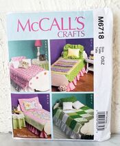 McCall's 18" Doll Bed-Mattress-Quilt-Pillow-Table/Bed Skirt Sewing Patte... - $9.45