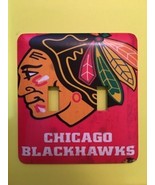 Chicago Black Hawks Double. Metal Light Switch Cover sports - £7.22 GBP