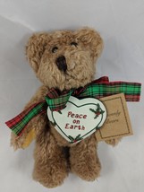 Monarch Creation Heavenly Bear Plush Ornament Peace on Earth 7 Inch Stuffed  - £7.06 GBP