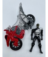 Dino Red Cycle Black Power Ranger Set Dino Charge Motorcycle Figure  - £14.33 GBP