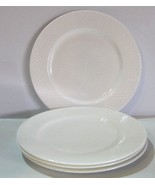 NEW Mikasa HUNTINGTON Set of 4 Salad Plates Bone China White - $45.99