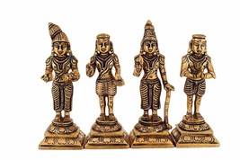 Antique Nalvar Idol Sri Appar Sundarar Sambandar and Manickavasagar Idols - £186.65 GBP