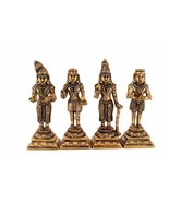 Antique Nalvar Idol Sri Appar Sundarar Sambandar and Manickavasagar Idols - £187.11 GBP