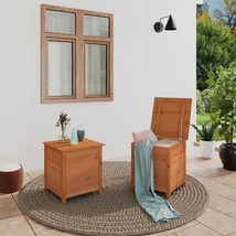 vidaXL Solid Fir Wood Square Cushion Box, Brown, Outdoor Storage for Small - $2,413.16 MXN