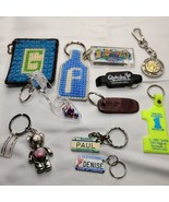 Random Lot Of 11 State Letter Shoe Restaurant Keychains Junk Drawer Lot - $12.38