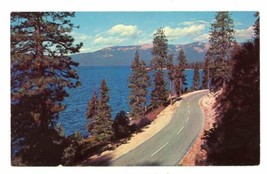 Color Postcard Of Roadside Scene Lake Tahoe California - £10.44 GBP