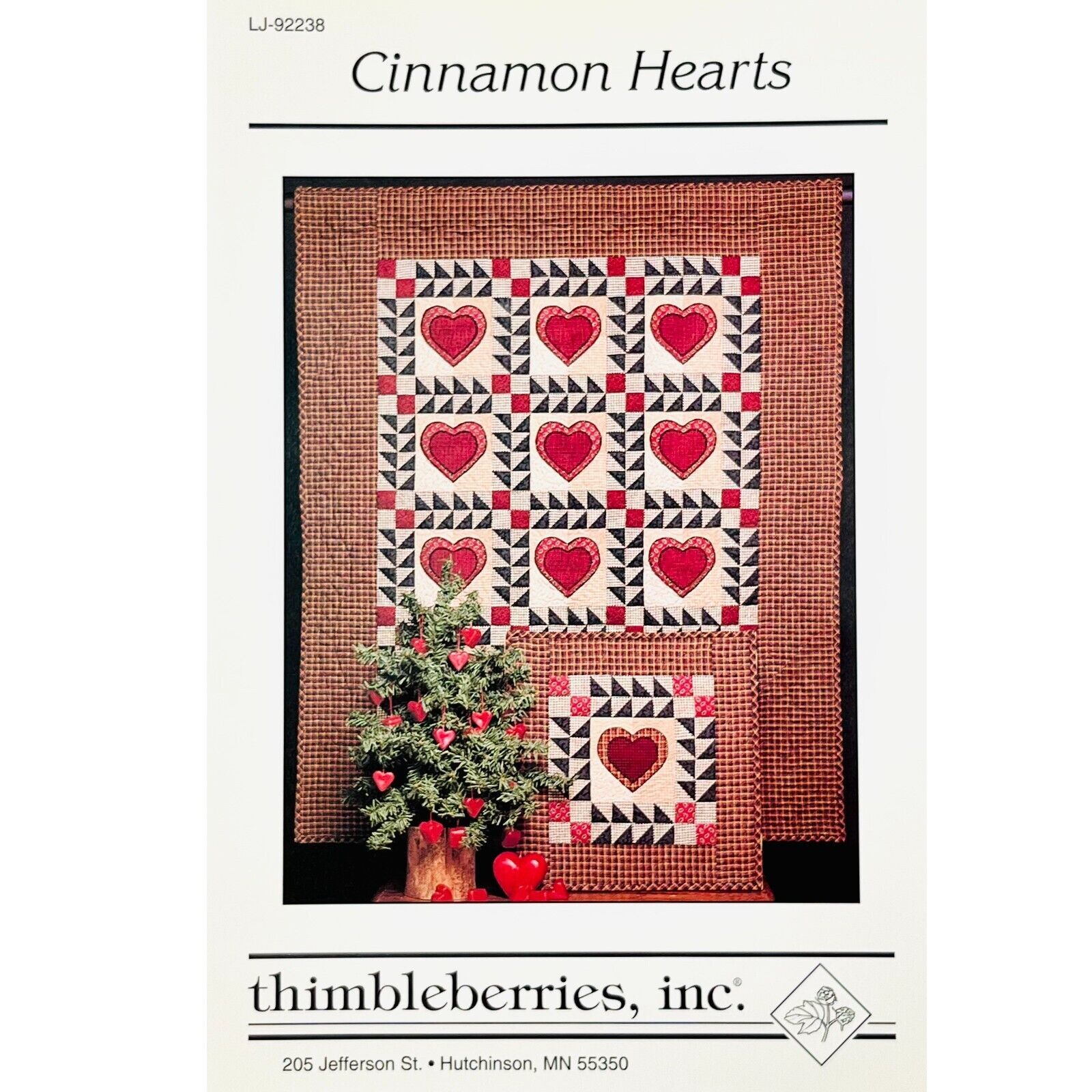 Thimbleberries Cinnamon Hearts Quilt PATTERN LJ92238 by Lynette Jensen - $8.99