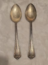 2 Vintage WM Rogers &amp; Sons Table/Soup Spoons 7&quot; Pat. Dec 28 1915 - £14.90 GBP