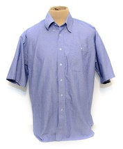 Harvie &amp; Crosbie Oxford Men’s Blue Button Up Short Sleeve Shirt XL X-Large - £15.19 GBP