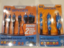 Spyder Stringer Spade Bit &amp; Auger Bit Set 11  Bits. Variety of sizes See details - $39.60