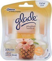 Glade Plugins Scented Oil Hawaiian Breeze Refill 1.34 Fluid Ounce 2 Count Family - £47.04 GBP