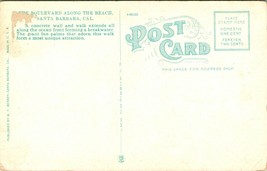 Vtg Postcard Santa Barbara California CA The Boulevard Along Beach Seawall UNP - £4.65 GBP